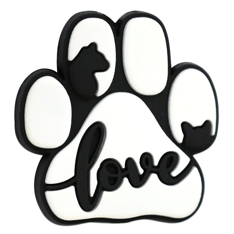 Wholesale  Random 100pcs/pack  Cute dog paw print PVC soft rubber ballpoint pen handmade beading